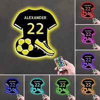 Letrero LED de Neón Personalizado con Diseño de Camiseta de Fútbol, Alimentado por USB, Decoración Deportiva para Pared, Ideal para Bares, Fiestas y Regalos