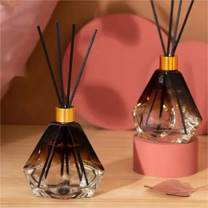 Lüks kristal cam 100ML sazlık difüzör koku aromaterapi şişe vida kapaklı ve sazlık - Product Image 3