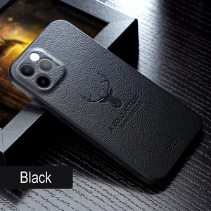 LeYi PU cuero Delgado contraportada suave lente de la Cámara Protector teléfono móvil cabeza de ciervo funda <span class=keywords><strong>para</strong></span> <span class=keywords><strong>iPhone</strong></span> <span class=keywords><strong>12</strong></span> 6 7 8 XR XS Pro Max - Product Image 4