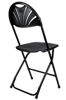 Chaise de salle à manger pliable en plastique PP traditionnelle avec dossier ventilé pour jardin et événements festifs