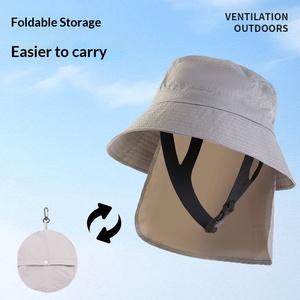 Chapeau de pêcheur pour femme, en nylon, imperméable, anti-UV, séchage rapide, pliable, pour la plage et les activités de plein air - Product Image 3