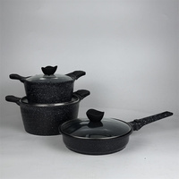 Marmite de cuisine coréenne à poignée amovible, ensemble de casseroles et poêles antiadhésives en fonte d'aluminium, batterie de cuisine Caldero
