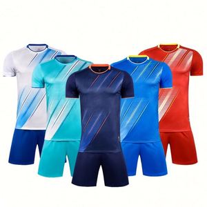 Conjunto Deportivo de Verano para Fútbol, Camiseta de Manga Corta y Pantalones Cortos de Entrenamiento, Popular en Tiendas de Fábrica - Product Image 5