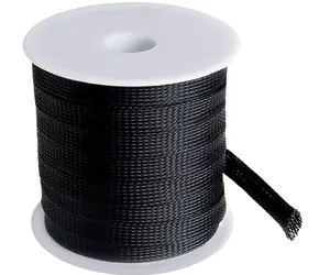 Sleeving kepang JDD tinggi retardant kabel, diameter lengan kabel 3mm hingga 76mm pemasok lengan kawat