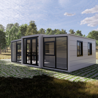 Villa préfabriquée de luxe extensible de 10, 20 ou 40 pieds, maison portable avec 3 chambres, maison conteneur préfabriquée