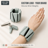 Bracelets de résistance modulaires en silicone personnalisés pour l'entraînement des mains et des poignets, équipement de fitness pour la maison et la salle de sport, couleurs Pantone