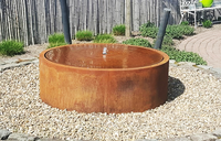 TABLE d'eau ronde en acier CORTEN