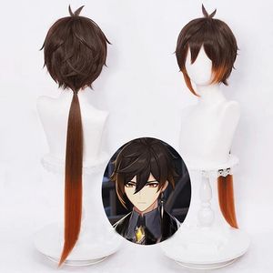 <span class=keywords><strong>Peluca</strong></span> de Cosplay de Kyryll Chudomirovich de Genshin Impact, Cabello Sintético Azul Resistente al Calor, Accesorios para Fiestas de Halloween y Carnaval - Product Image 5
