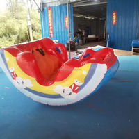 Bateau à bascule gonflable personnalisé multicolores à thème populaire en Corée pour enfants et adultes 4 places