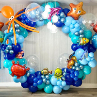 Ensemble de ballons gonflables sur le thème des animaux marins, en latex, en feuille, en matériau Bobo, pour décorations variées, pour activités en extérieur et en intérieur