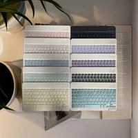 Ensemble Clavier Souris de Bureau Universel Sans Fil 2.4G pour Tablette PC, Lumineux BT, Portable pour Conférence et Extérieur