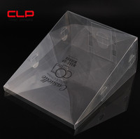 Boîte en plastique transparent personnalisé en PVC PET transparent triangle fait à la main en acétate sans acide emballage cosmétique pour parfum de rouge à lèvres