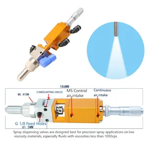 BZY-P24A High Precision Spray Valve Adjustable Nozzle Spray Dispensing Valve For Multiple Liquids