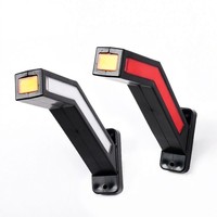 Feu de positionnement d'angle LED en forme de L, double face COB, ambre, blanc, rouge, 12V 24V, pour camion, remorque, fourgon, poids lourd, étanche