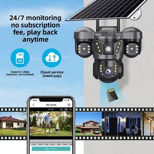 Sistema de Cámara de Seguridad V380pro con <span class=keywords><strong>3</strong></span> Pantallas, Triple Lente, Energía Solar, 4G, Alarma de Movimiento Solar y Wifi, Cámara CCTV de Red - Product Image 5