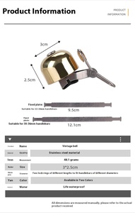 Cloche de <span class=keywords><strong>vélo</strong></span> rétro en cuivre accessoire en acier inoxydable pour VTT équitation <span class=keywords><strong>équipement</strong></span> de cyclisme Dead Fly - Product Image 5