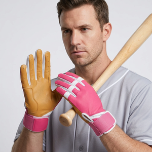 Guantes de Bateo de Béisbol Profesionales Ligeros de Cuero Vacuno Cabretta Hechos a Medida al por Mayor, Color y Logotipo Personalizables - Product Image 1