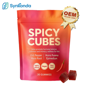 Cubos Picantes de Gomitas de Durazno con Sabor Natural a Chile, Suplemento Herbal, Paquete de 30 Unidades, Maca y Epimedio para Promover el Equilibrio Hormonal - Product Image 1