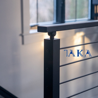 TAKA Prix de gros Garde-corps en acier inoxydable avec trous biseautés à 30 degrés pour poteaux d'escalier, balustrades de terrasse, escaliers à câbles et balcons