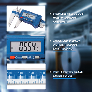 Calibrador <span class=keywords><strong>digital</strong></span> LCD grande de alta precisión de acero inoxidable Dasqua, herramienta de medición de 0-6 pulgadas y 150mm - Product Image 5