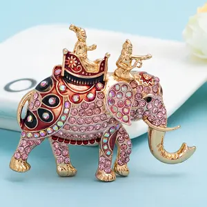 태국 스타일 라인 석 코끼리 열쇠 고리 3D 다이아몬드가 박힌 코끼리 자동차 열쇠 고리 걸이 가방 액세서리