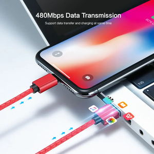 تصميم شعار OEM لينة TPE الشحن السريع Type-c USB ملحقات الهاتف المحمول كابل شاحن سريع لفون وسامسونج أندرويد - Product Image 3