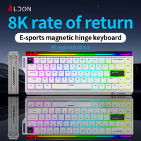 LDON 68pro Ultimate 8KHz Gaming Laser Keyboard Wired USB PBT Keycaps RGB Backlit Mechanical Operation for Desktop Application