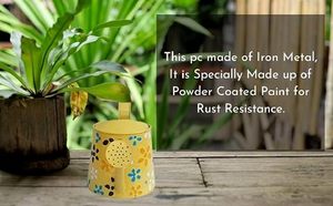 Arrosoir en métal de la meilleure qualité conçu à la main avec des bidons d'eau de finition multicolore avec poignée pour la décoration de la maison - Product Image 6