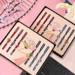 Ventilador plegable de grúa antigua, marcapáginas fino, juego de bolígrafos de <span class=keywords><strong>Gel</strong></span>, caja de regalo empresarial de cultura China-Chic - Product Image 5