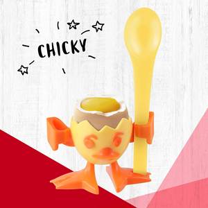 Cuillère en forme de poussin Coquetier pour enfants à manger - Product Image 1