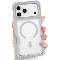 Coque pour iPhone 18 Pro Max, étui de téléphone scintillant avec paillettes brillantes, coque arrière magnétique pour iPhone 17 Pro Max
