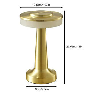 Lámpara de mesa de hierro forjado con diseño retro de mancuerna, recargable por USB, luz nocturna de ambiente romántico para dormitorio. - Product Image 4