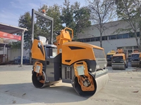 Mini compacteur à double tambour pour moteur diesel de 3 tonnes Rouleau roulant pour le compactage d'asphalte Certifié CE ISO