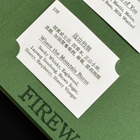 Couverture de menu en lin avec insert en papier spécial et porte-cartes intégré, menu de restaurant écologique et vert