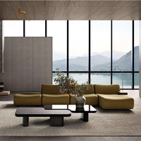 Italien simple moderne luxe incurvé ensemble de canapés meubles canapé salon modulaire coin canapé ensemble