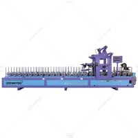 Machine d'enrobage de profilés en PVC pour la fabrication de cadres en bois, machine d'enrobage de profilés en placage avec colle thermofusible PUR