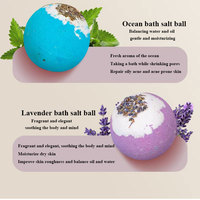 Boules de sel de bain aux huiles essentielles organiques naturelles OEM/ODM Bombes de bain moussant relax pour spa avec fleurs séchées