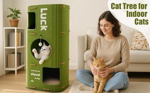 Árbol para Gatos de Fieltro PET de Gran Espacio, Multifuncional, Resistente para Interiores, Resistente a los Arañazos, Uso en Todas las Estaciones, Soporta hasta 5 kg - Product Image 6