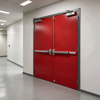 Porte coulissante rouge pour salle blanche d'hôpital, porte hermétique médicale pour salle d'opération de clinique
