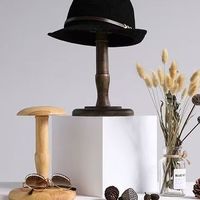 Présentoir en bois Tailai, Porte-vêtements en bois, Présentoir de bureau en bois, Support vintage pour perruques, Support pour chapeaux, Présentoir à perruques