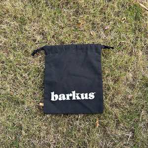 Custom Personalized <b>Black</b> Color Cotton Drawstring Bag Eco Drawstring Gift Bag With Double <b>Strings</b> - Product Image 2