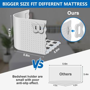 Bed Sheet Holder Lock Fitted Sheets Strap Clips Gripper Bedsheet Straps Fastener Hold Heavy Duty Mattress <b>Corner</b> Tightener - Product Image 6
