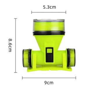 Linterna Frontal LED para Buceo, 9 cm x 5,3 cm x 8,6 cm, Recargable, Impermeable, para Uso en Exteriores - Product Image 1