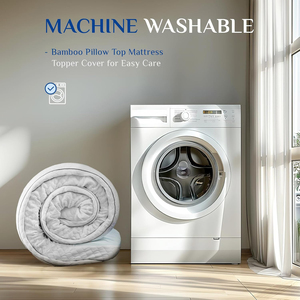 Queen Size 4-inch hai lớp Bộ nhớ bọt Nệm Topper 3-inch làm mát Trứng Thùng Gel 1-inch thay thế gối 8-21 nệm - Product Image 6