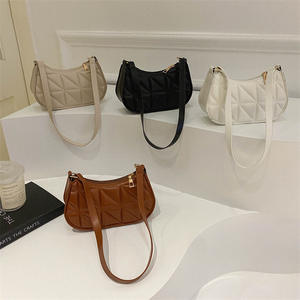 Bolso de hombro duradero para mujer 2024 nuevo estilo Color sólido textura Simple bolso versátil Landies cierre de cremallera para Primavera/Verano - Product Image 4