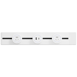 Movable Electrical Track <b>Socket</b> 8000W Aluminum Alloy Surface Mount Kitchen Desk Power Rail <b>With</b> <b>Usb</b> Port - Product Image 3