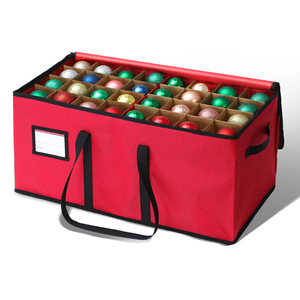 Oxford Cloth <b>Christmas</b> Ornament Storage <b>Bag</b> Waterproof & Moisture Proof 128 Compartment Detachable & Collapsible - Product Image 4