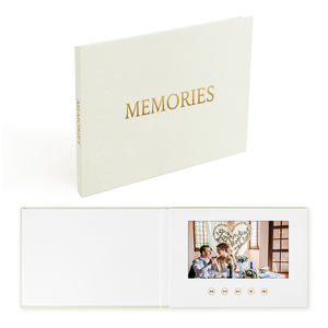 <span class=keywords><strong>อัลบั้ม</strong></span>วิดีโอปกผ้าลินินเคลือบทองคำพร้อมกล่องไปรษณีย์ หน้าจอ IPS 7 นิ้ว <span class=keywords><strong>ส</strong></span>มุดบันทึกความทรงจำแบบมีเ<span class=keywords><strong>ส</strong></span>ียง บันทึกได้ - Product Image 1