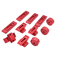 Piezas de Aluminio Anodizado Rojo, Mecanizadas por CNC, de Fácil Ensamblaje, con Cero Holgura y Perfecta Compatibilidad con OEM