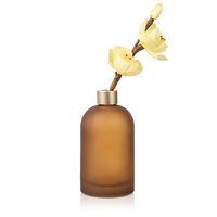 Bouteilles en verre rondes givrées roses pour diffuseurs à bâtonnets, 200 ml et 350 ml, contenants vides pour parfums d'ambiance, vente en gros